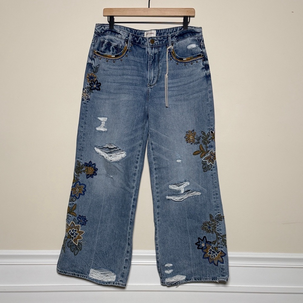 Driftwood Marlena Copper Magnolia Wide Leg Jeans